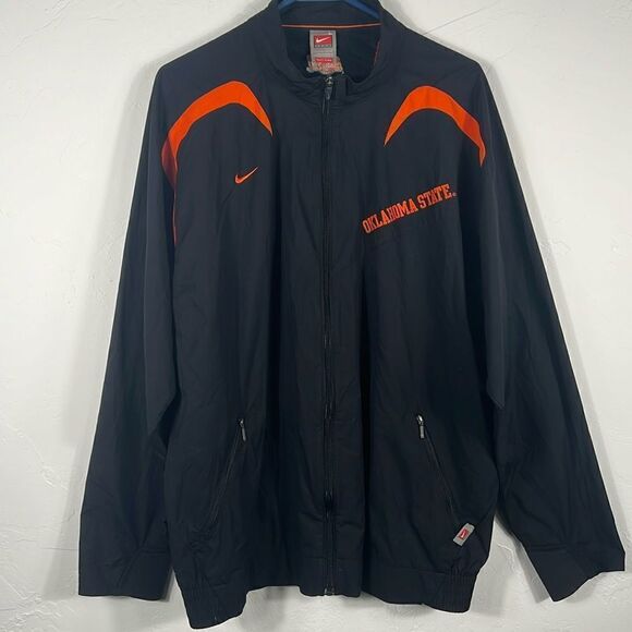 🔥🏈 Vintage OKLAHOMA STATE COWBOYS Nike Storm-Fit Full Zip Jacket - Sz L - EUC - Picture 1 of 13
